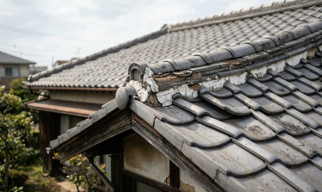 瓦のズレ・漆喰の剥離