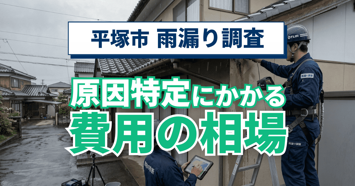 平塚市の戸建て住宅での雨漏り調査費用の相場を説明